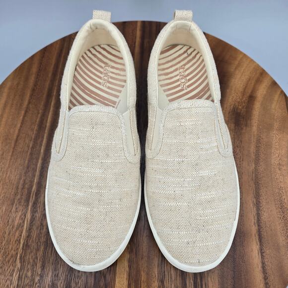 Taos Dandy Shoes Women's 7 Natural Low Top Slip On Casual Comfort Sneakers - Picture 5 of 8